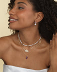 Amethyst Ruby Jewel Pendant with Diamond Bail