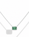 Emerald Cut Emerald Necklace