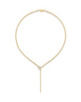 Suspended Cloud Bezel-Set Lariat Necklace