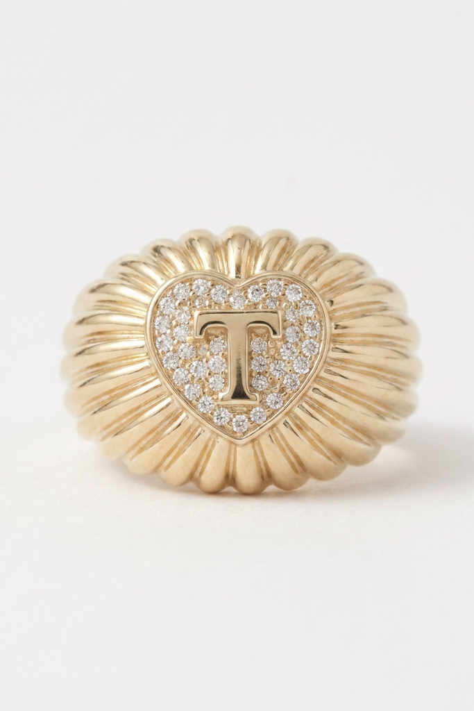 Power T Signet Ring