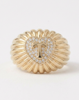 Power T Signet Ring