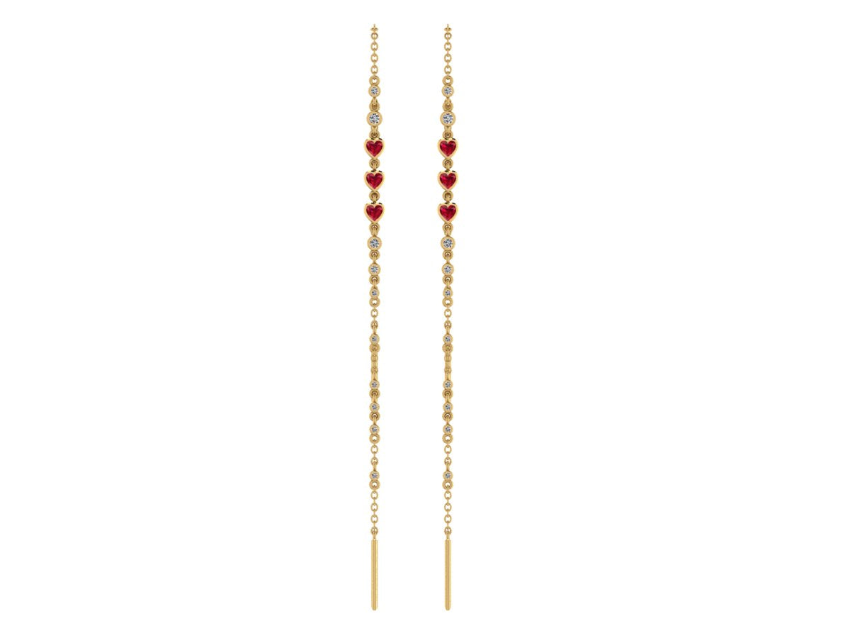 Triple Threat Threader Earrings