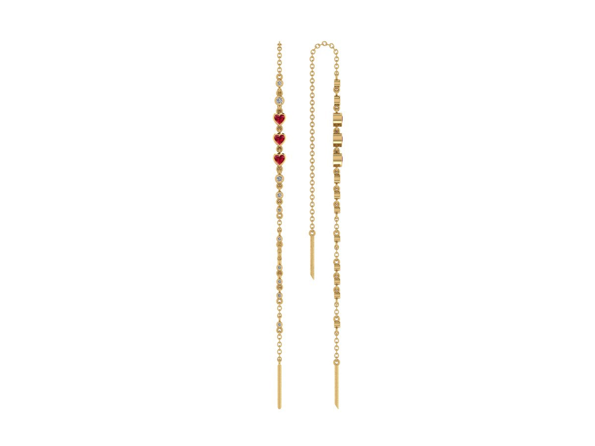 Triple Threat Threader Earrings