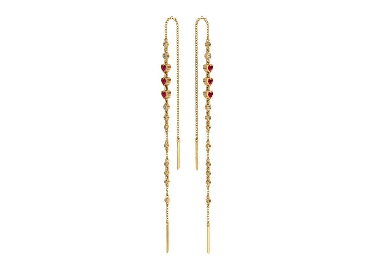 Triple Threat Threader Earrings