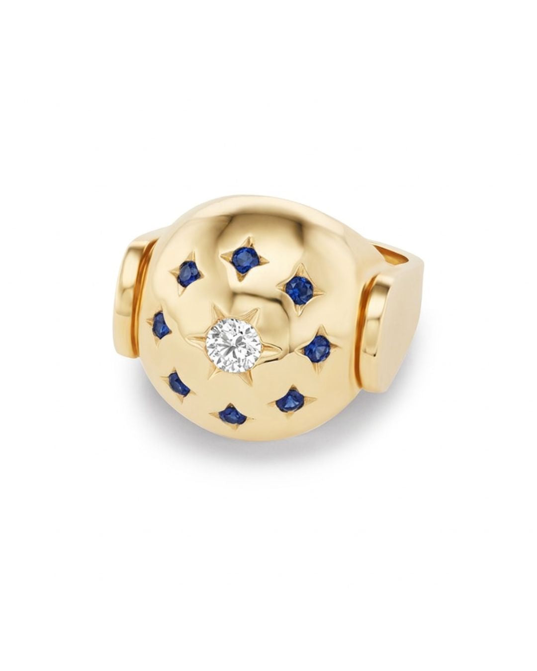 Bombe Glacée Sapphire and Diamond Ring