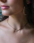 Multi-Diamond Triple Cloud Corded Choker