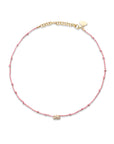 Tiny Diamond Pave Cloud with Silk Knotted Cord