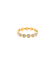 18k Gold Bezel Set Round Diamond Eternity Stacking Band