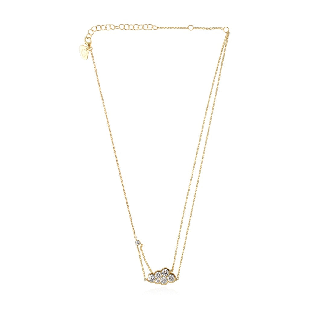 The Hills Original Cloud and Solitaire Diamond Necklace