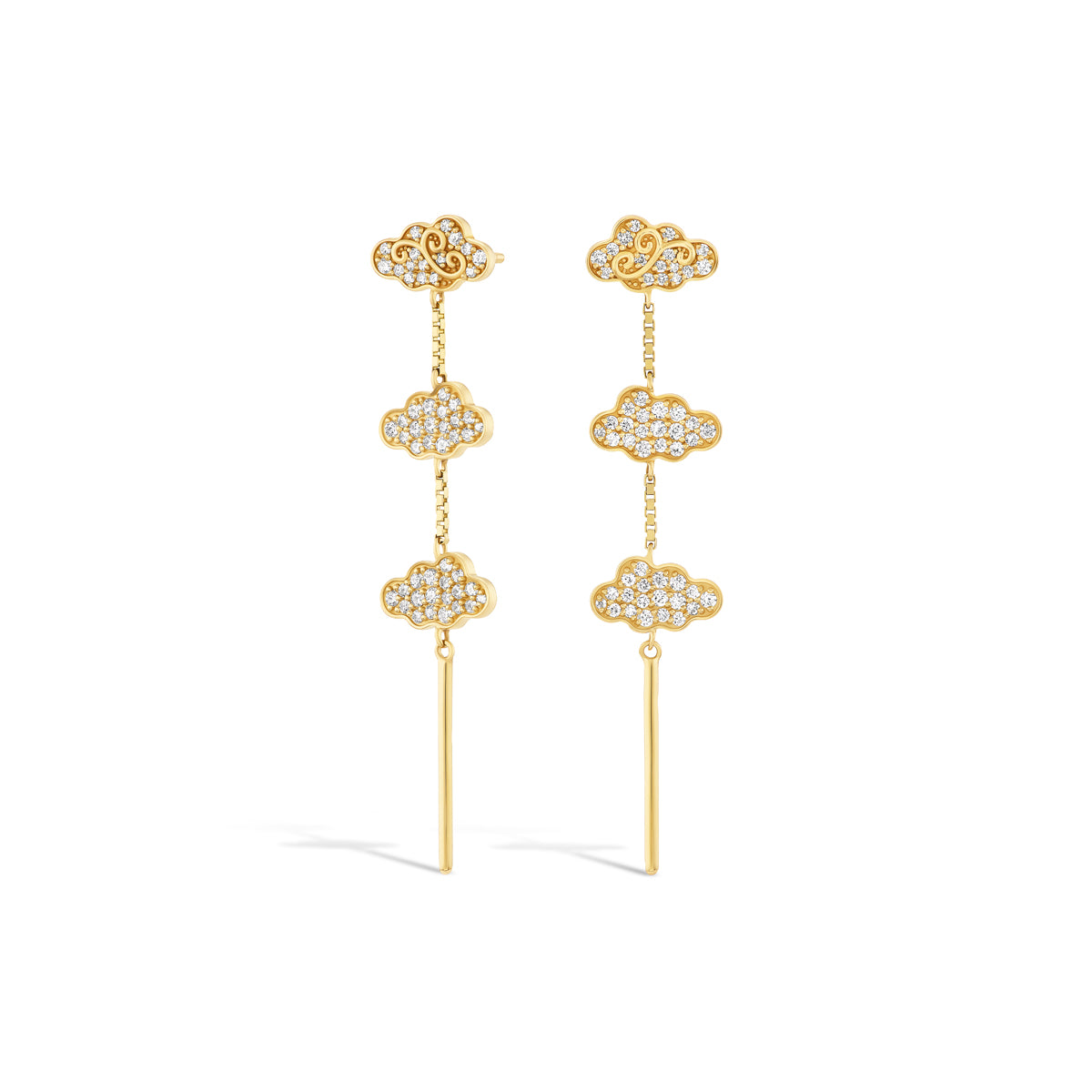 The Trio Tibetan Cloud Earrings