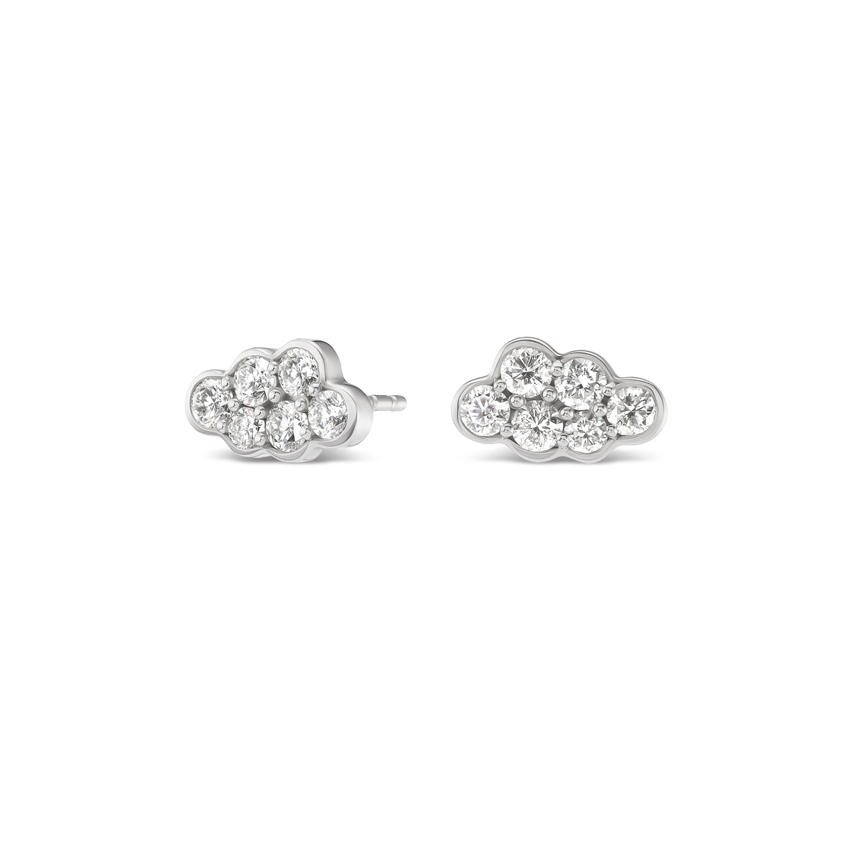 Cloud Stud Diamond Earrings