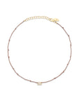 Tiny Diamond Pave Cloud with Silk Knotted Cord