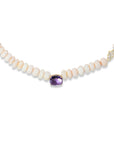 The Quiet Break Opal and Amethyst Beaded Necklace