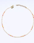 Pastel Opal and Seed Pearl Necklace