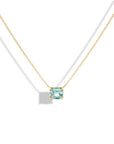 2.75 Carat Cushion Cut Seafoam Tourmaline Necklace